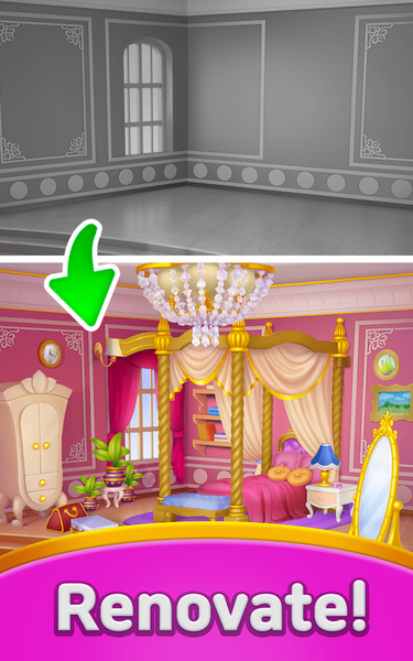 Merge Hotel : Makeover Design - Gameplay image of android game