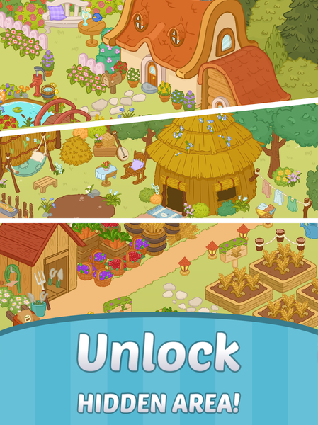 Merge Cartoon : Renovate Town - Gameplay image of android game