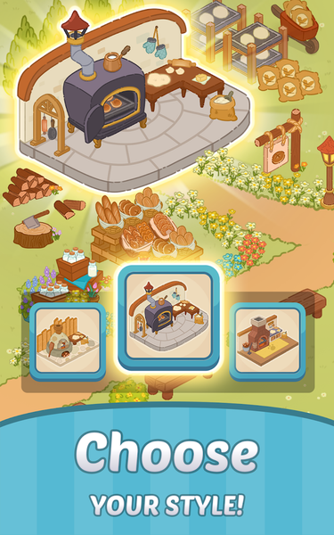 Merge Cartoon : Renovate Town - Gameplay image of android game