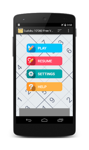 Sudoku 10'000 - Gameplay image of android game