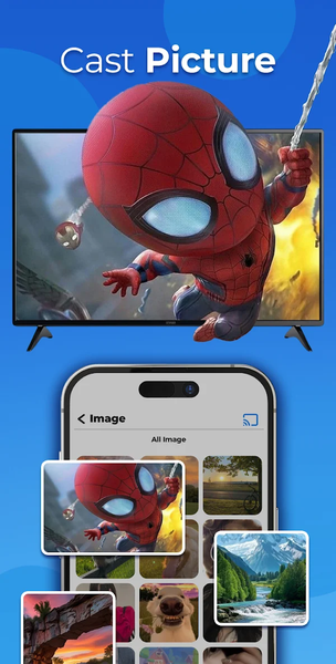 Cast to TV+ ChromeCast Roku TV - عکس برنامه موبایلی اندروید