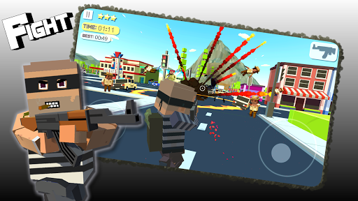 Blocky Wanted - Gameplay image of android game