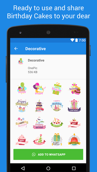 Birthday Stickers - WASticker - عکس برنامه موبایلی اندروید