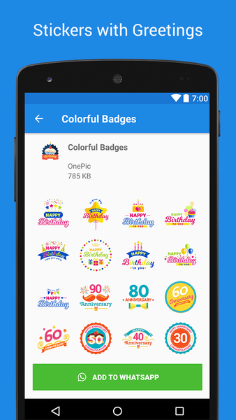 Birthday Stickers - WASticker - عکس برنامه موبایلی اندروید