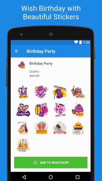 Birthday Stickers - WASticker - عکس برنامه موبایلی اندروید