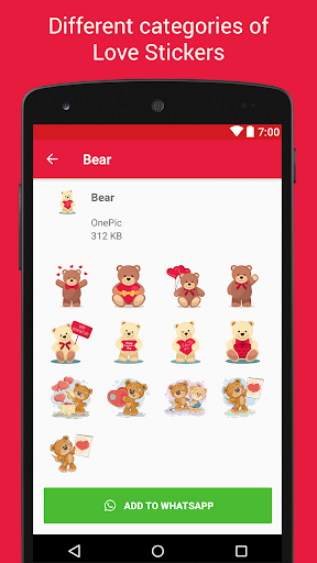 Love Sticker Packs - WASticker - Image screenshot of android app