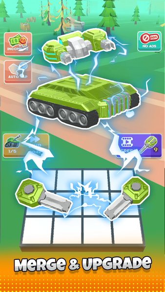 Idle Merger: Tank Battle - Gameplay image of android game