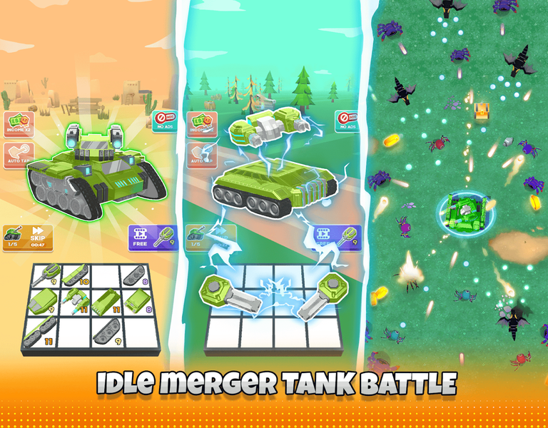 Idle Merger: Tank Battle - عکس بازی موبایلی اندروید