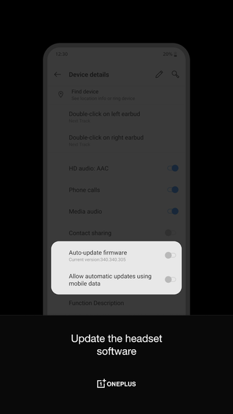 OnePlus Buds - عکس برنامه موبایلی اندروید