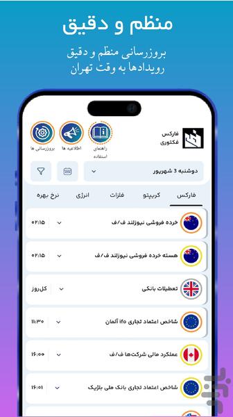 Forex Factory Farsi - Image screenshot of android app
