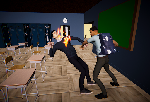 Bad Guys Fight at School - Gameplay image of android game