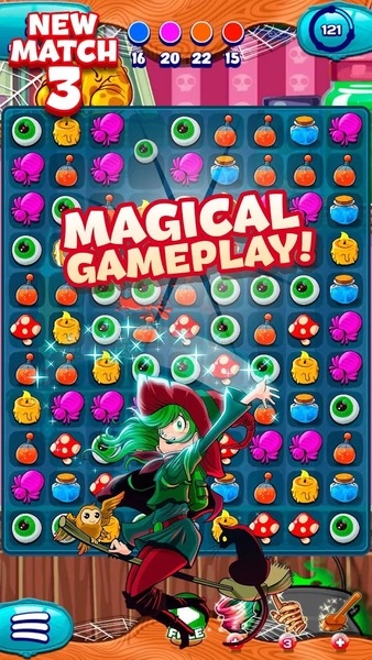 The Apprentice Witch - Match 3 - Gameplay image of android game