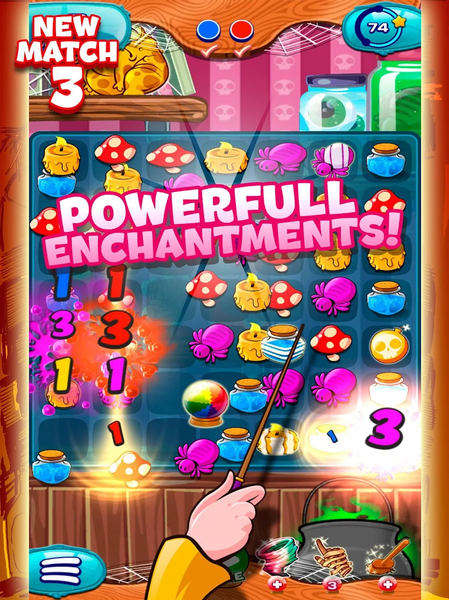 The Apprentice Witch - Match ۳ - عکس بازی موبایلی اندروید