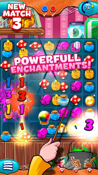 The Apprentice Witch - Match ۳ - عکس بازی موبایلی اندروید