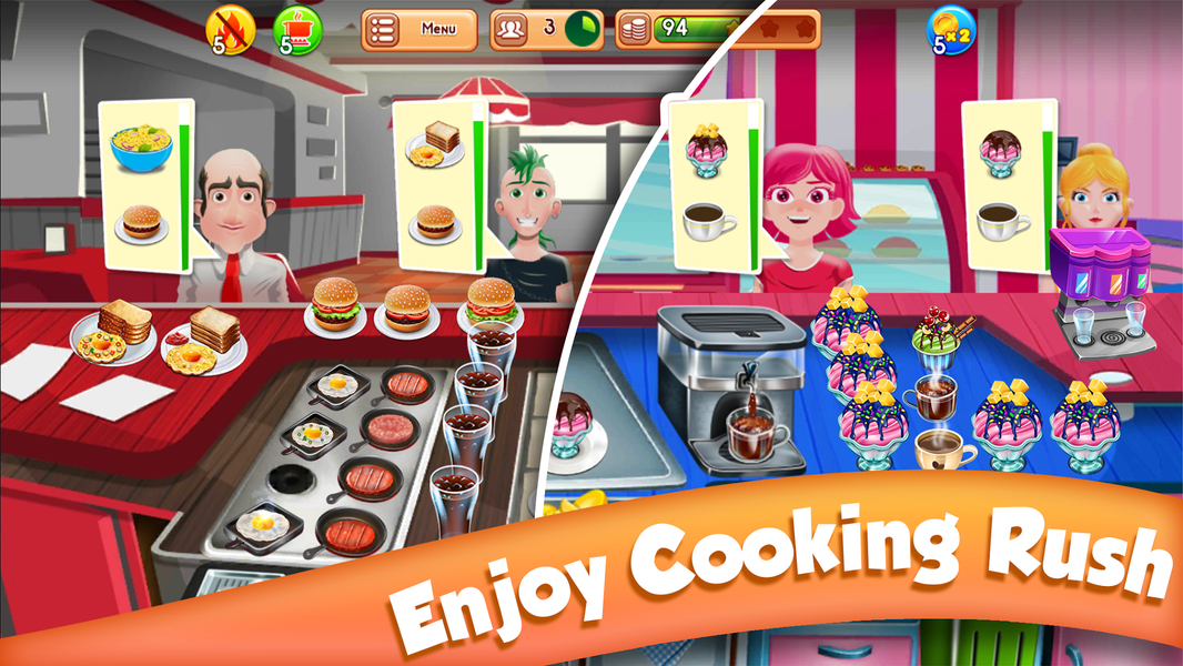 Cooking Rush: Restaurant Chef - عکس بازی موبایلی اندروید