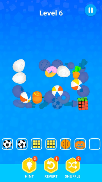 Match 3D Objects 2024 - Gameplay image of android game