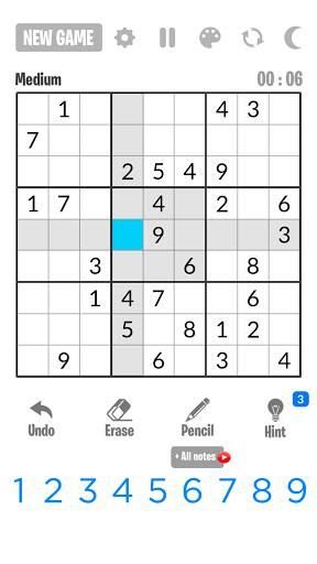 Sudoku - Brain Training Game - Gameplay image of android game