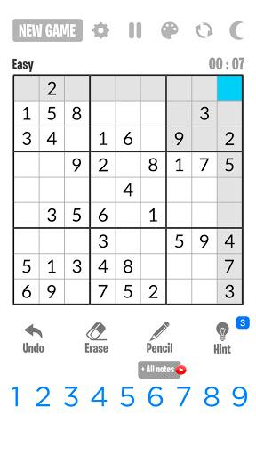 Sudoku - Brain Training Game - Gameplay image of android game