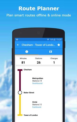 Tube Map: London Underground route planner - عکس برنامه موبایلی اندروید