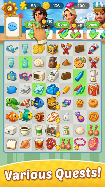 Merge Beach : Gossip & Mystery - عکس بازی موبایلی اندروید