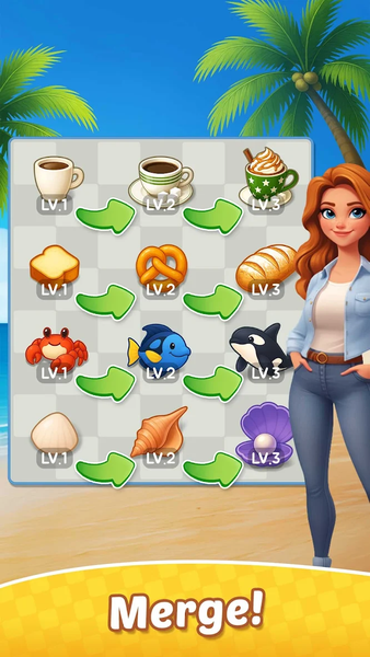 Merge Beach : Gossip & Mystery - عکس بازی موبایلی اندروید