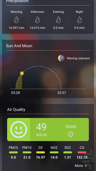 Weather Forecast - هواشناسی هوشمند - عکس برنامه موبایلی اندروید