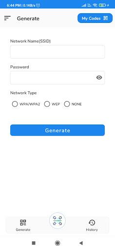 WiFi QR Code Scanner,Generator - عکس برنامه موبایلی اندروید