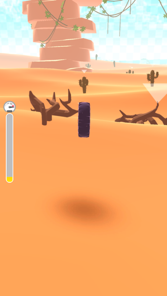 Roll the wheel - desert rider - Gameplay image of android game