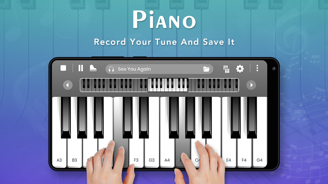 Piano : Play Music Keyboard - عکس برنامه موبایلی اندروید