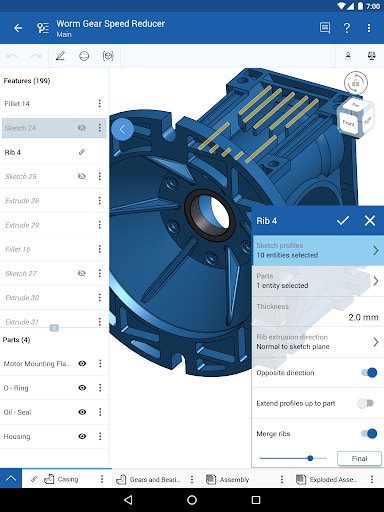 Onshape 3D CAD - Image screenshot of android app