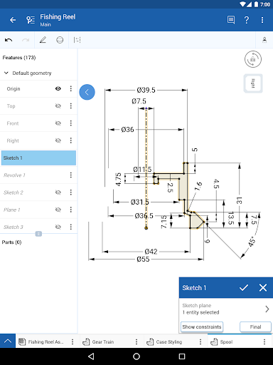Onshape 3D CAD - Image screenshot of android app