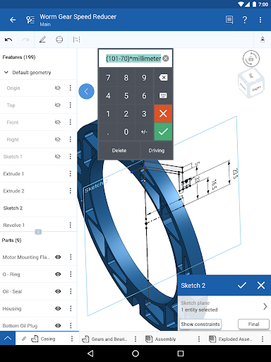 Onshape 3D CAD - Image screenshot of android app
