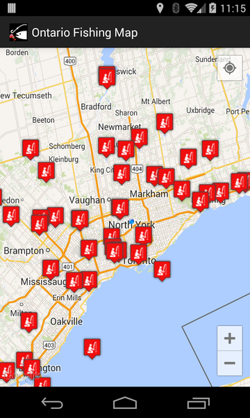 Ontario Fishing Map - عکس برنامه موبایلی اندروید