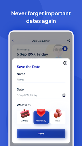 Age Calculator - Date of Birth - عکس برنامه موبایلی اندروید