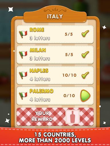 Word Pizza  - جدول پیتزای کلمات - عکس بازی موبایلی اندروید