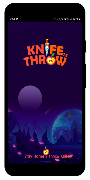 KnifeThrow exciting knife game - Gameplay image of android game