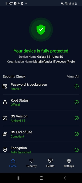 OPSWAT Mobile App - عکس برنامه موبایلی اندروید