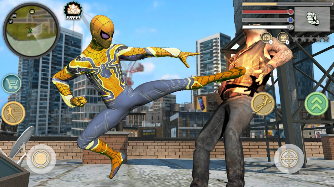 City Gangster Rope Hero Spider - Gameplay image of android game