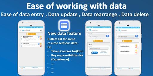 Resume builder - CV maker - عکس برنامه موبایلی اندروید