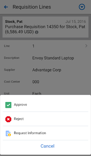 Approvals for EBS - Image screenshot of android app