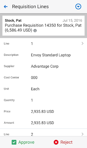 Approvals for EBS - Image screenshot of android app