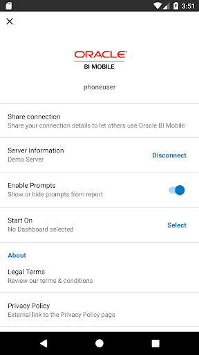 Oracle BI Mobile (Deprecated) - Image screenshot of android app