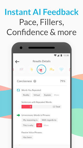 Orai for Public Speaking, Pres - Image screenshot of android app