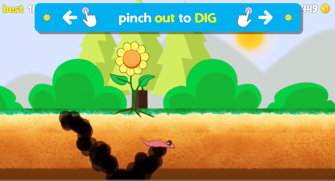 Worm runner - Gameplay image of android game