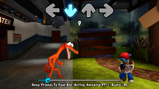 Orange Rainbow Friends FNF Mod Game for Android - Download