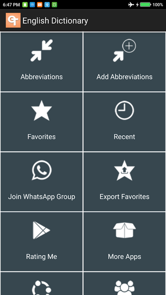 English Dictionary - Image screenshot of android app