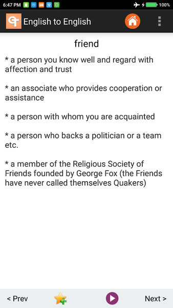 English Dictionary - Image screenshot of android app