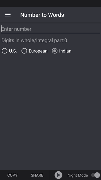 Number to Words Converter - Image screenshot of android app