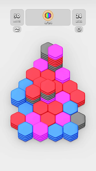 HexaBlast Puzzle - Sort Colors - Gameplay image of android game