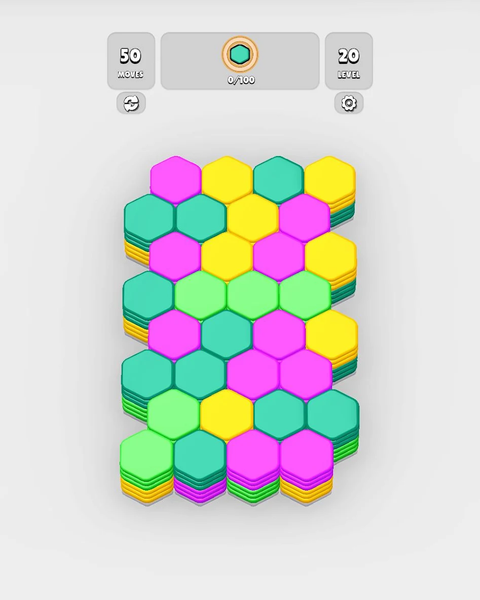 HexaBlast Puzzle - Sort Colors - Gameplay image of android game